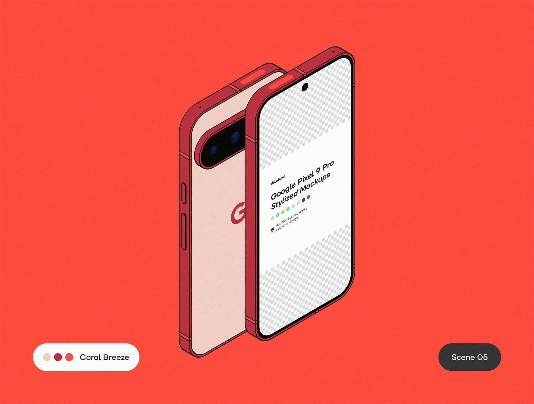 Google Pixel 9 Pro Stylized Mockups 4