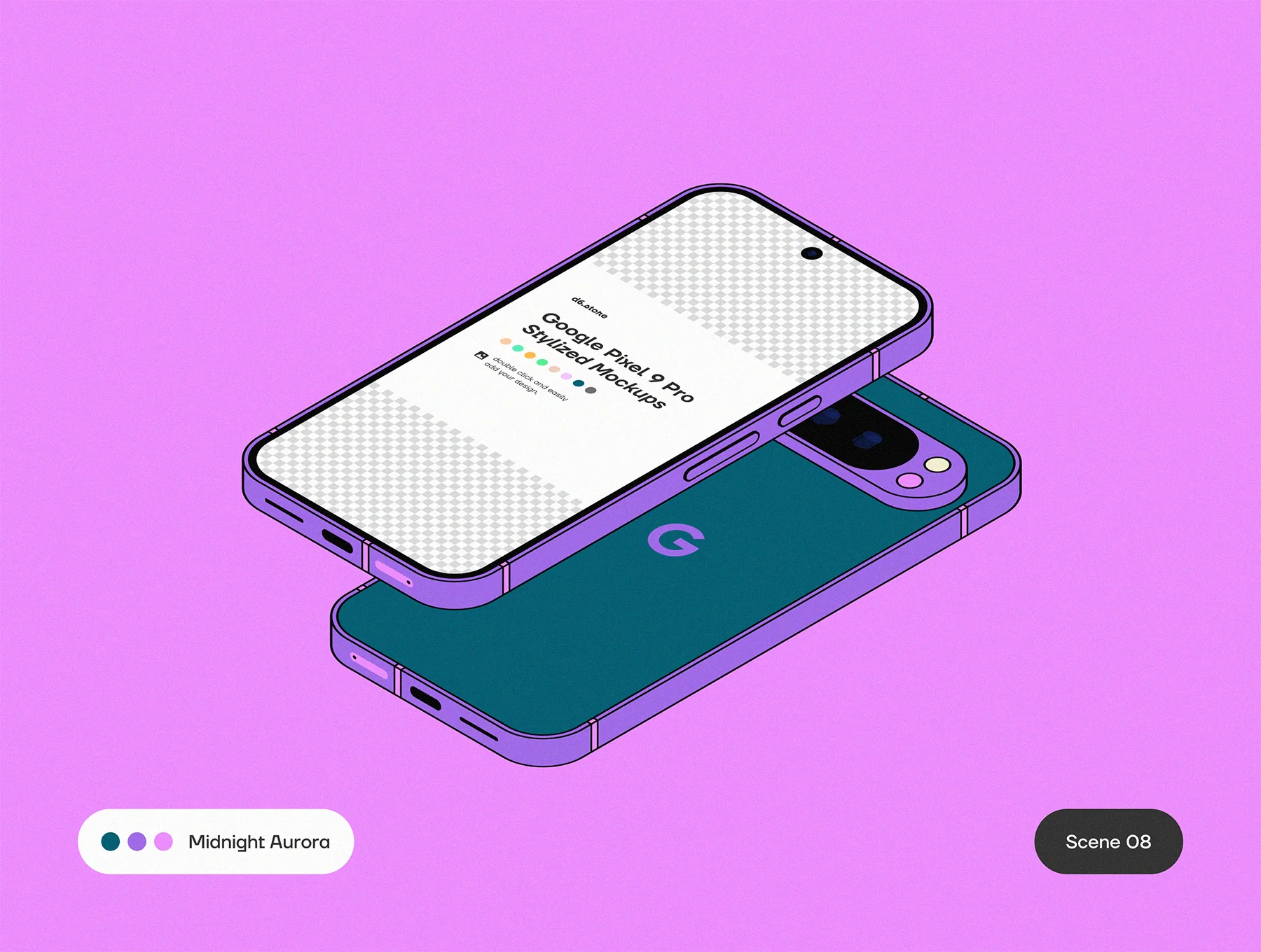 Google Pixel 9 Pro Stylized Mockups 5