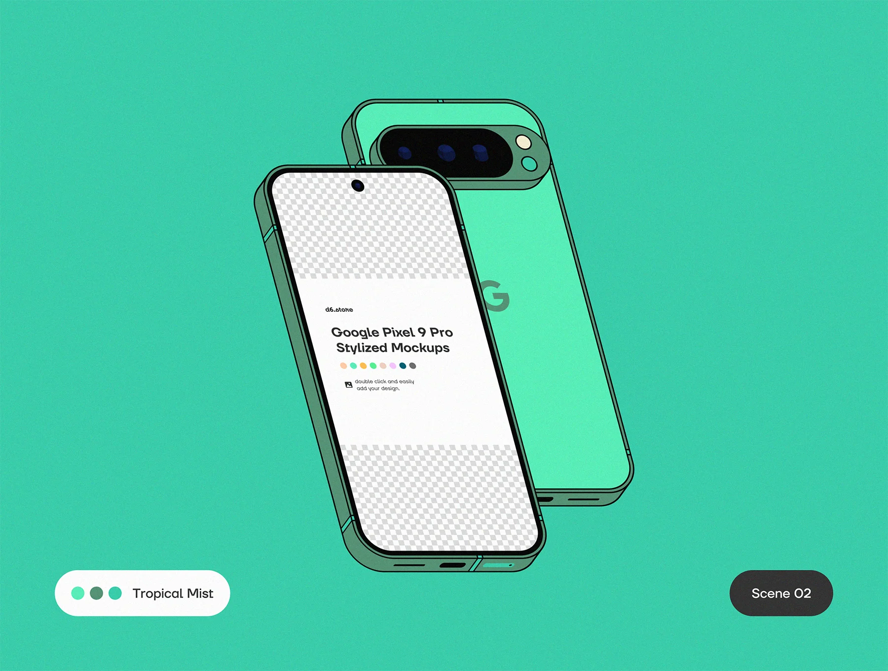 Google Pixel 9 Pro Stylized Mockups 6
