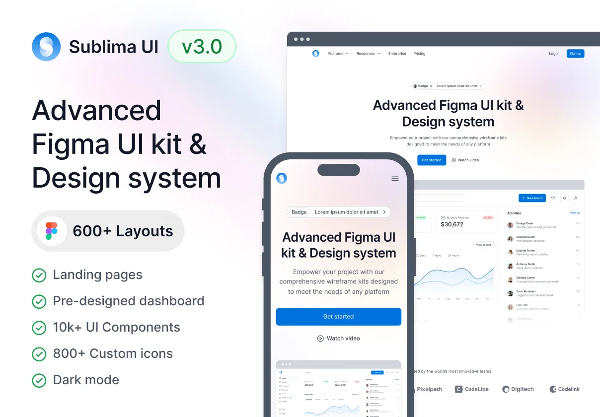 Sublima UI (v3.0 ) - UI kit and Design system