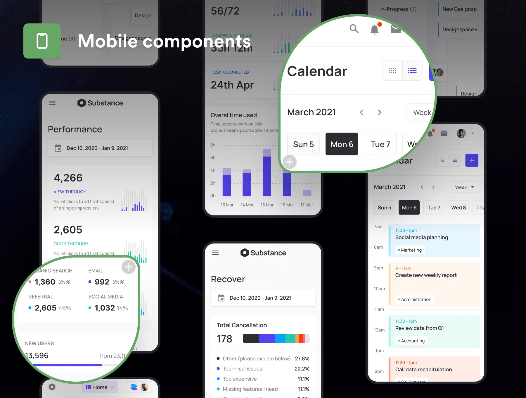 Substance Dashboard UI Kit 6