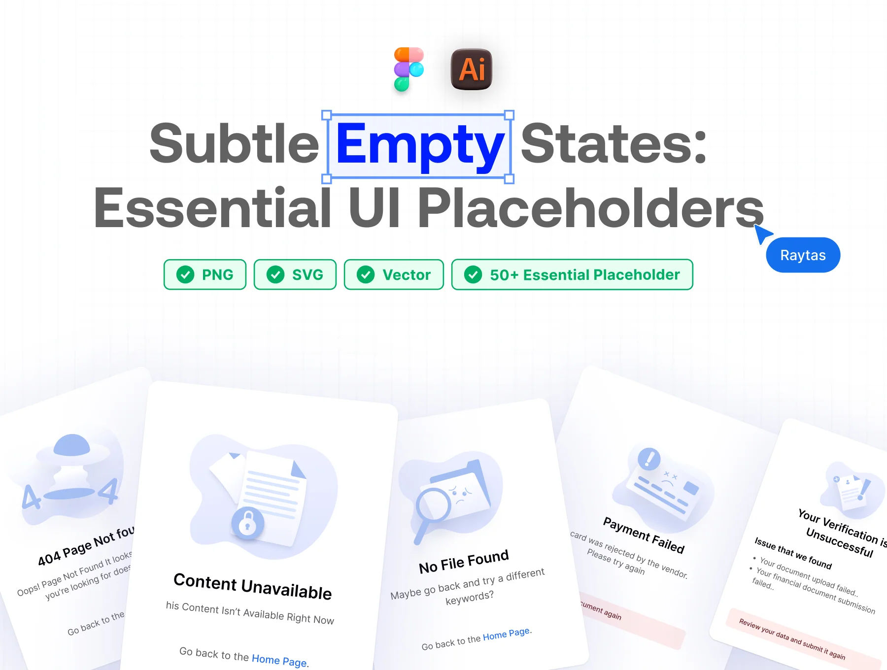 Subtle Empty State Illustrations