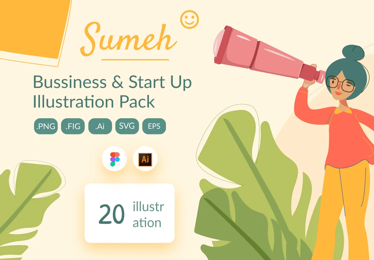 Sumeh - Business and Start Up Illustration Pack
