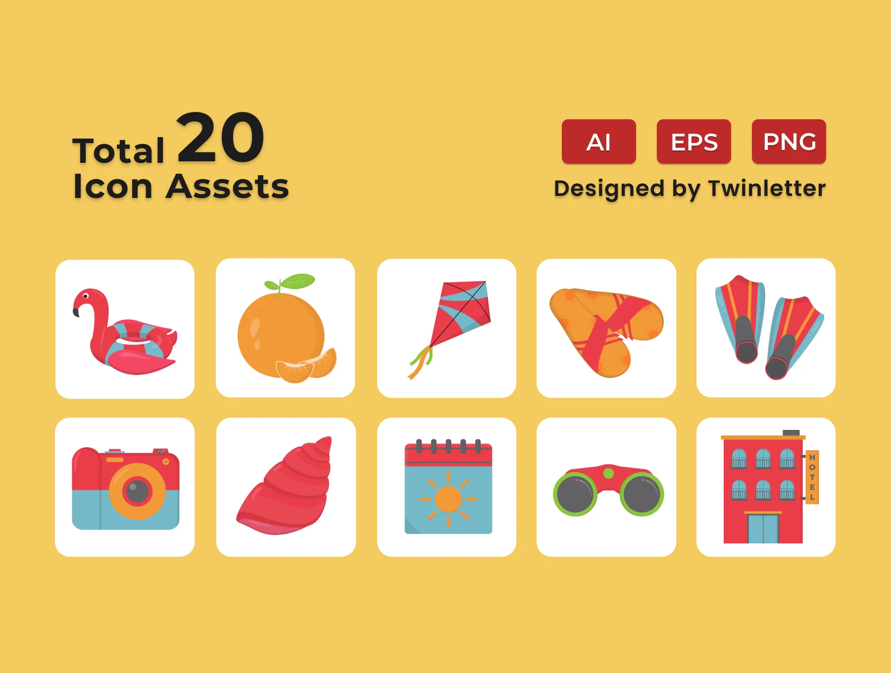Summer 2D Icon Illustration Set Vol 3 5