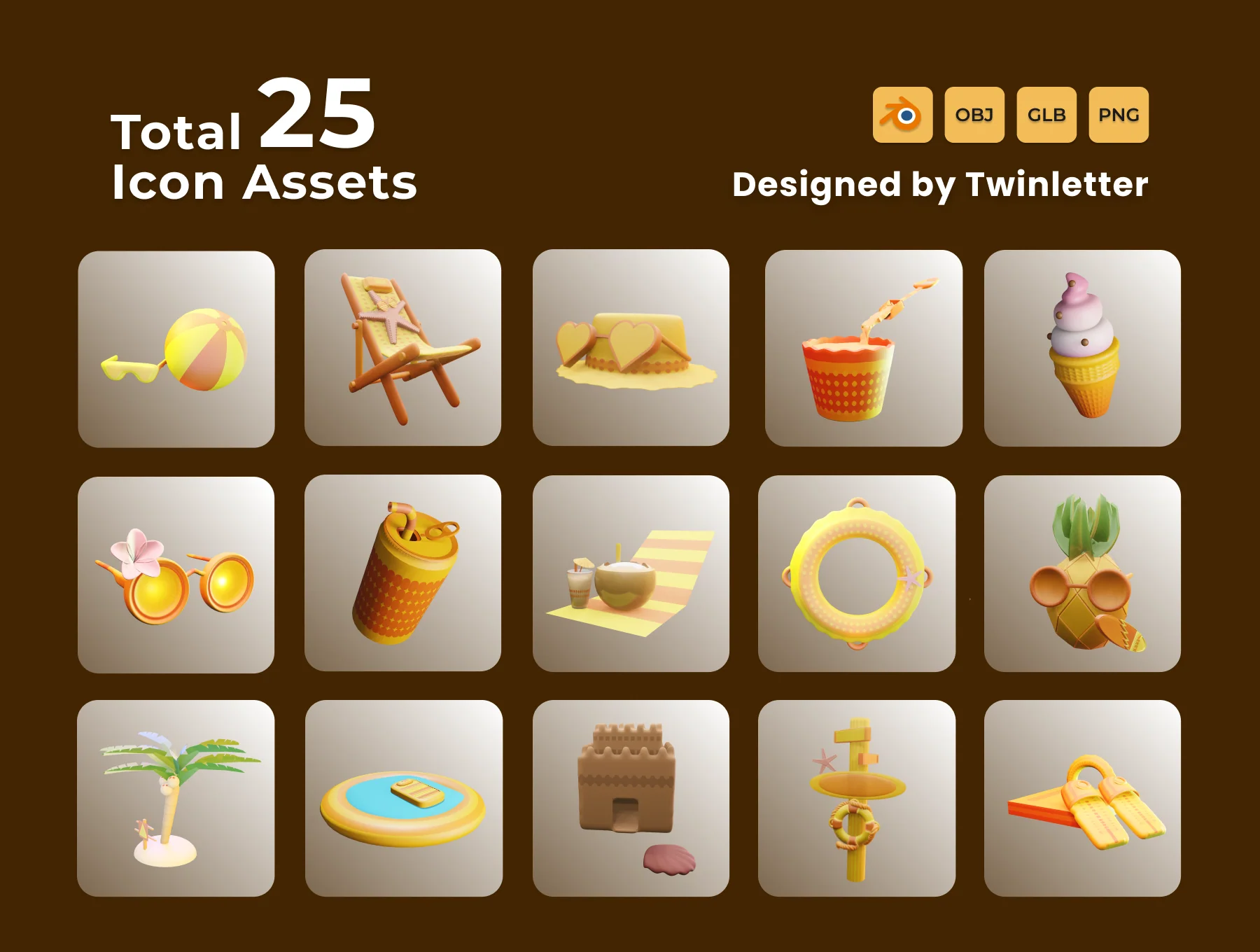 Summer 3D Icon Pack Vol 1 5