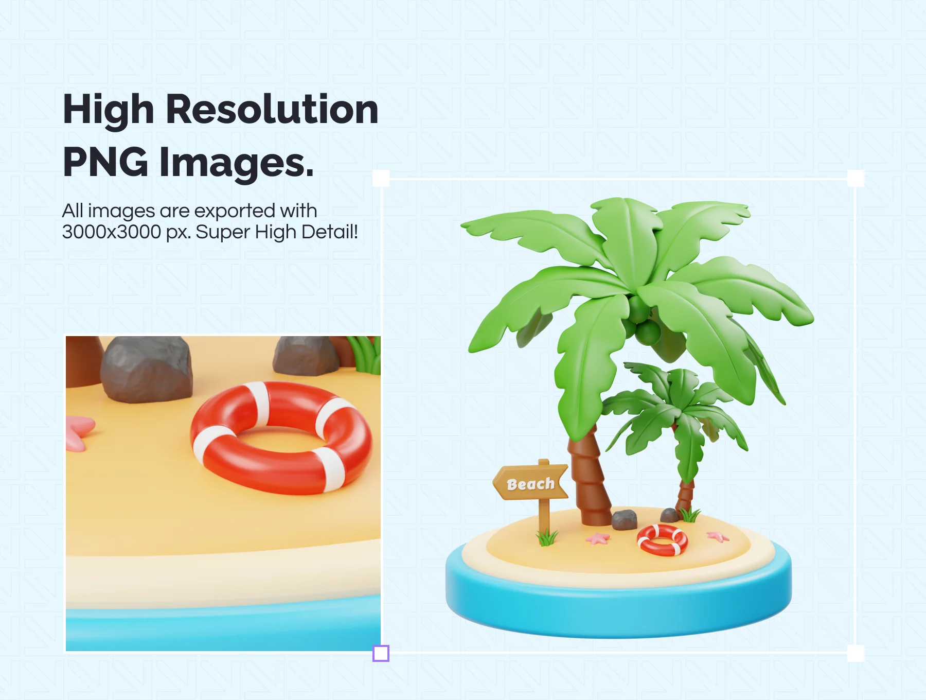 Summer 3D Icon 3