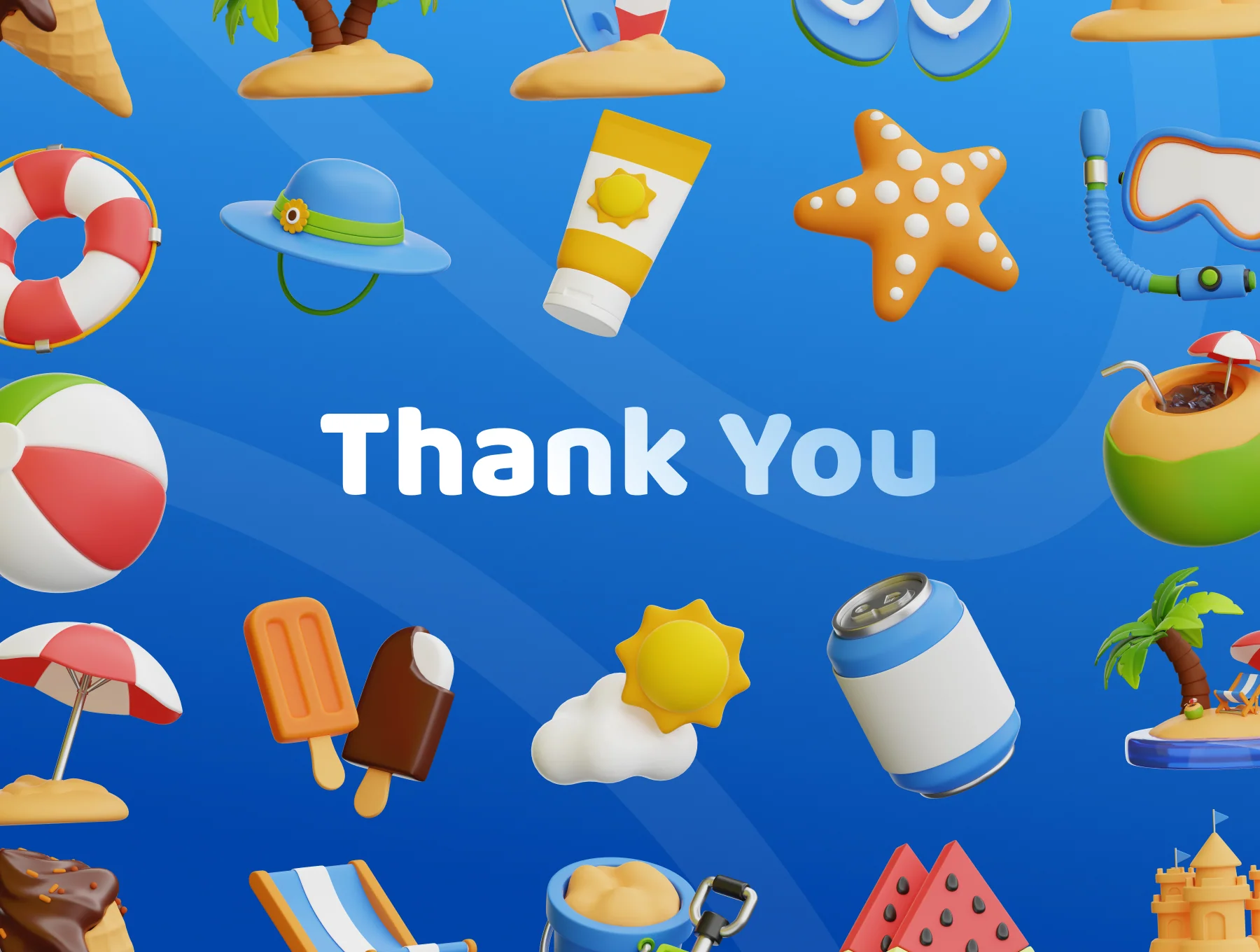 Summer & Beach 3D Icon Set 6