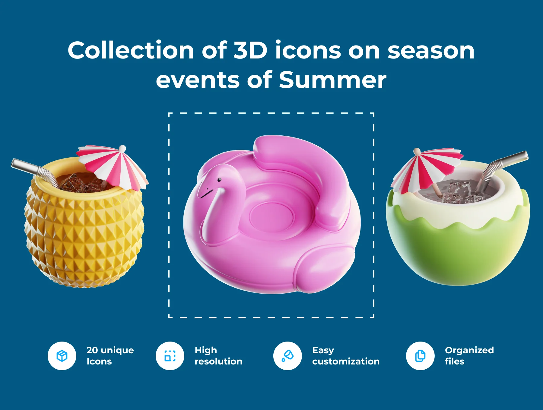 Summer & Beach 3D Illustration Pack 2