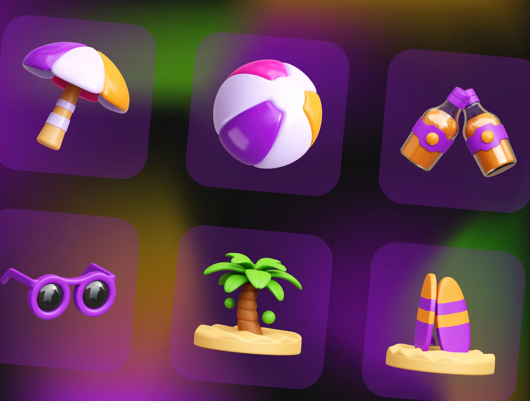 Summer & Holiday 3D illustrations 3