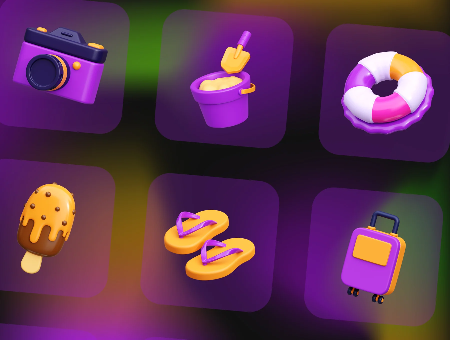 Summer & Holiday 3D illustrations 4