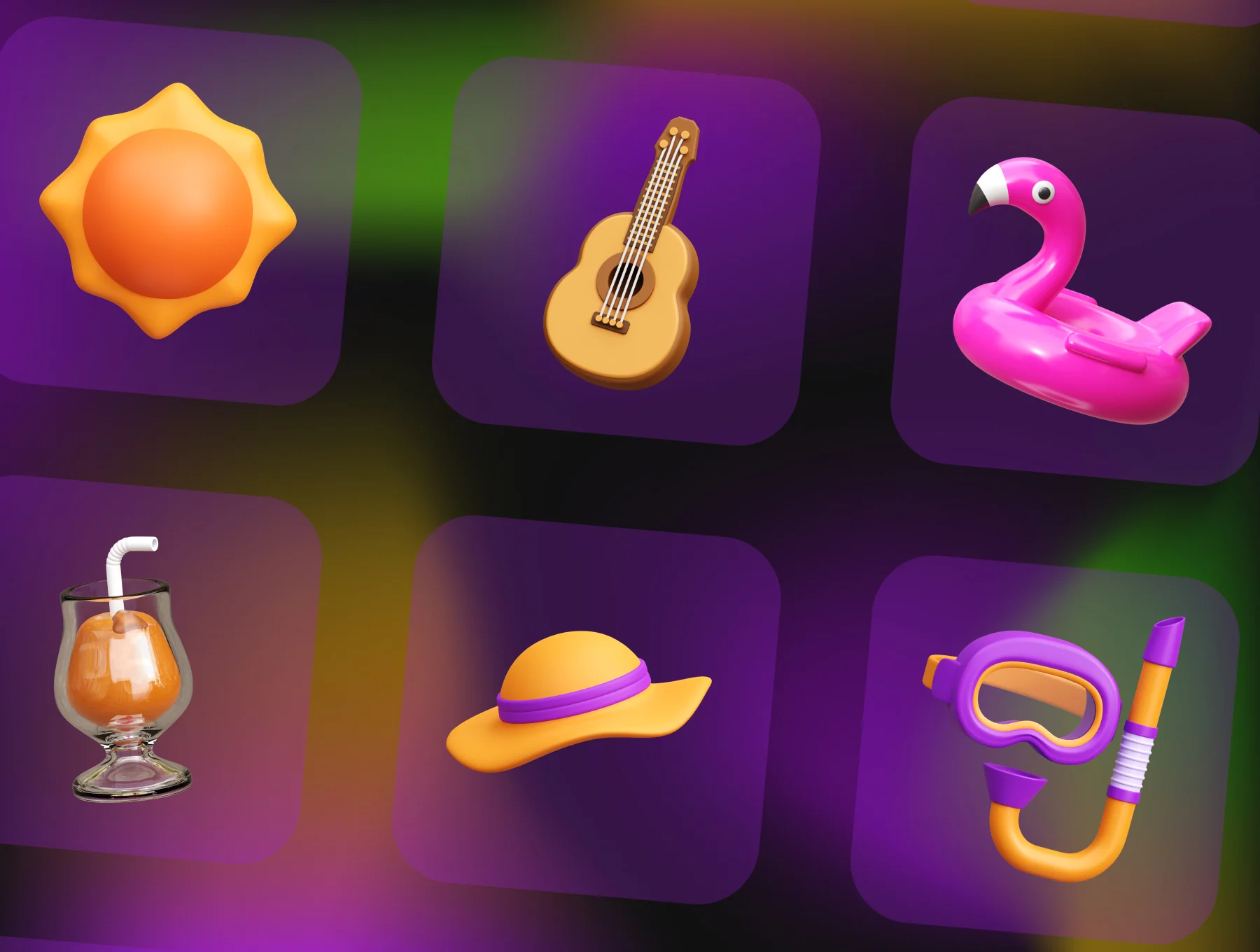 Summer & Holiday 3D illustrations 5