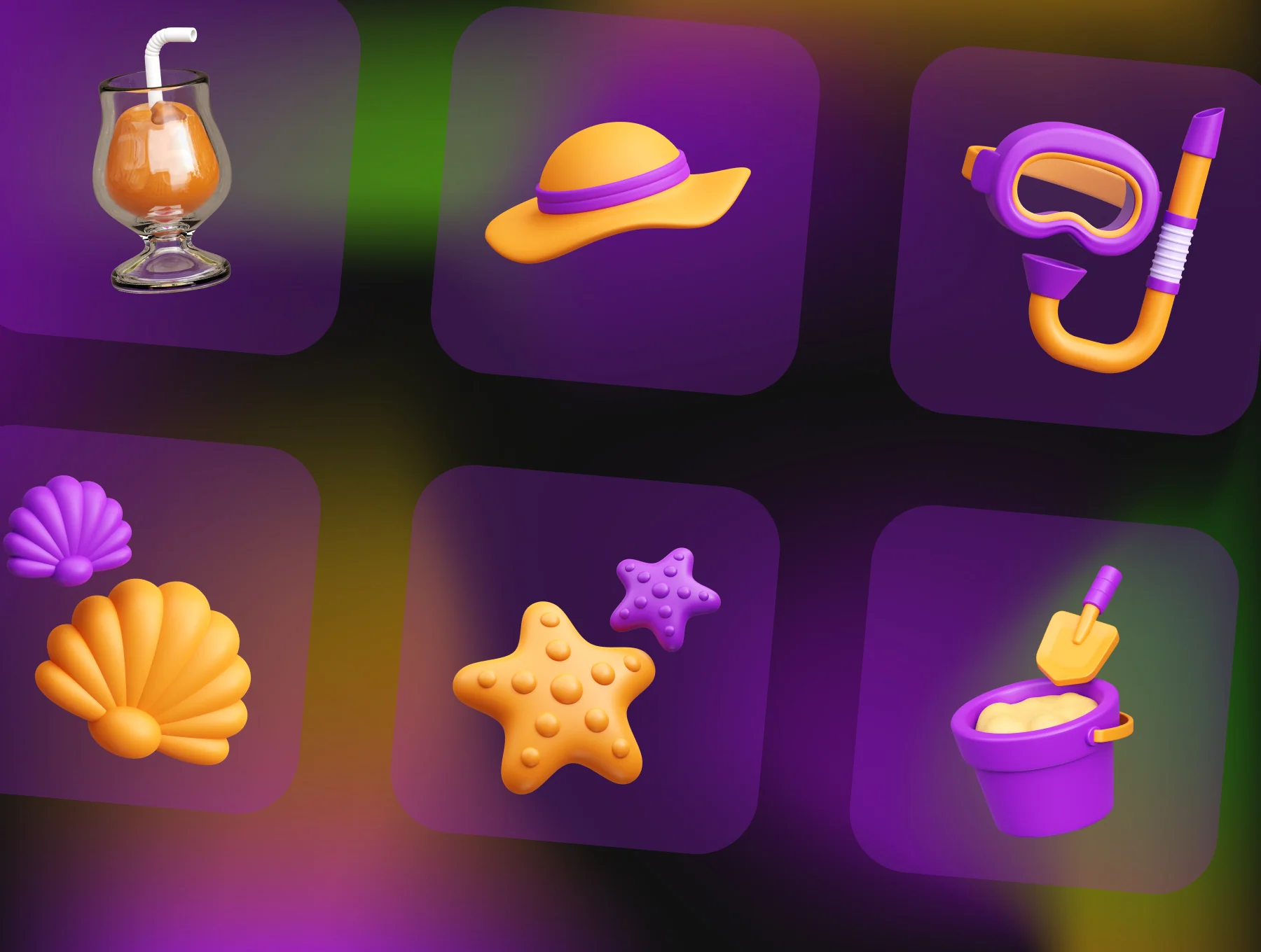 Summer & Holiday 3D illustrations 6