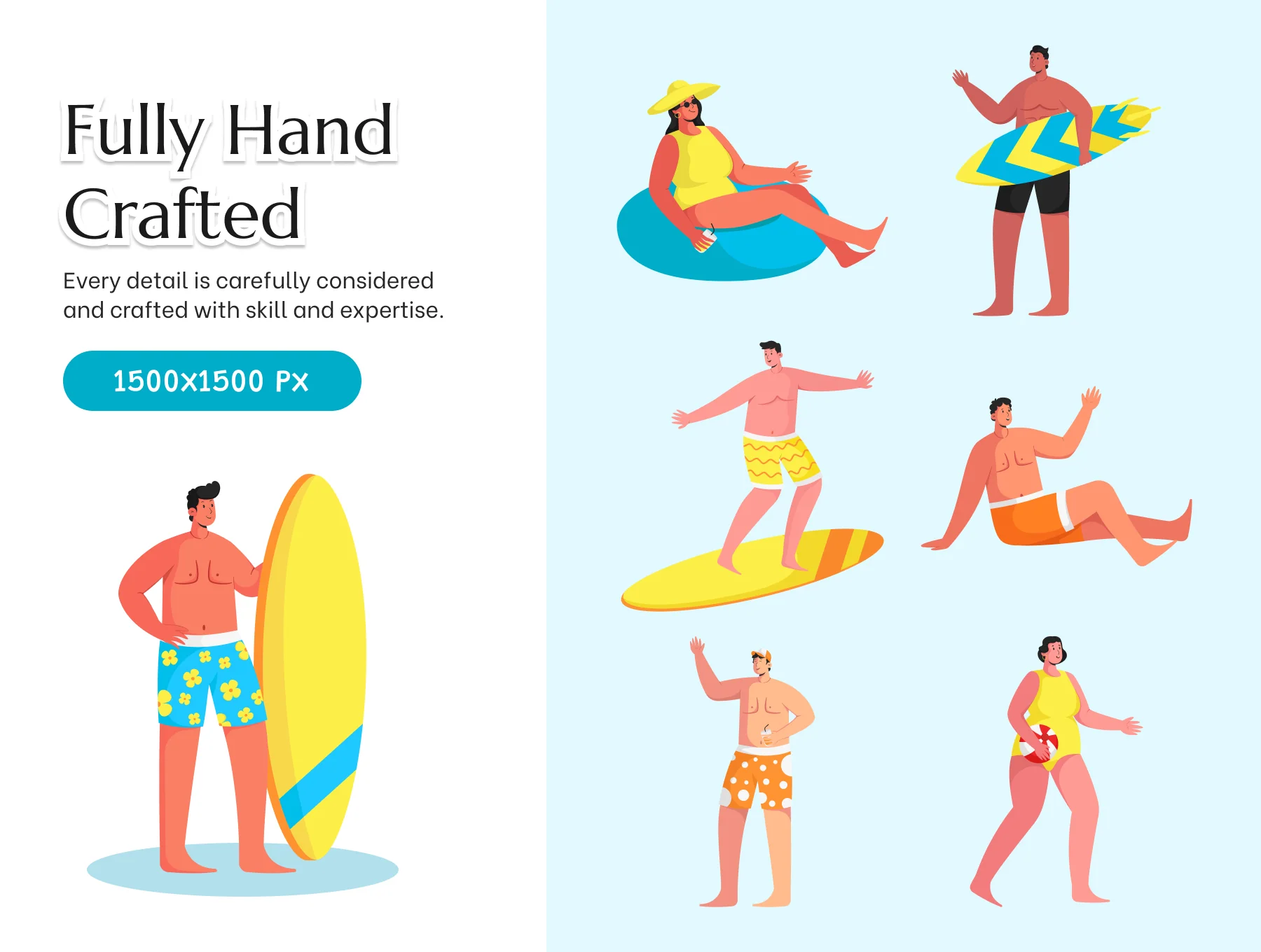 Summer People Illustration Set 8