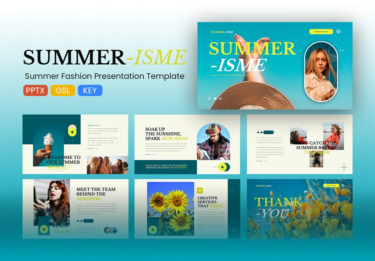 Summerisme – Summer Fashion Powerpoint Template