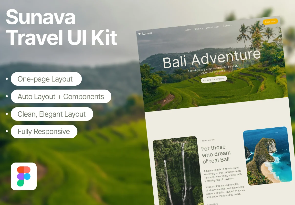 Sunava – Soft & Natural Travel Web UI Kit