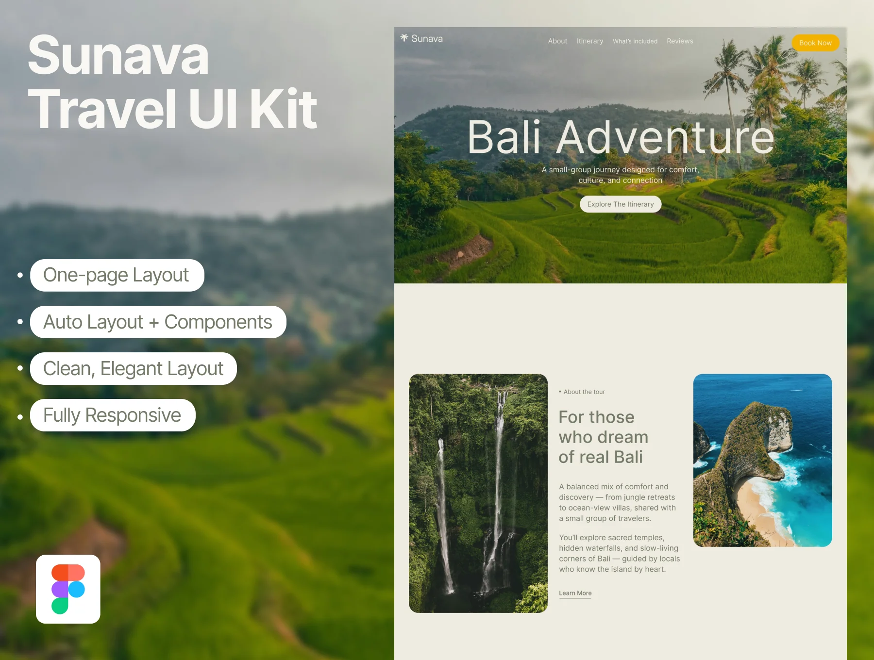 Sunava – Soft & Natural Travel Web UI Kit
