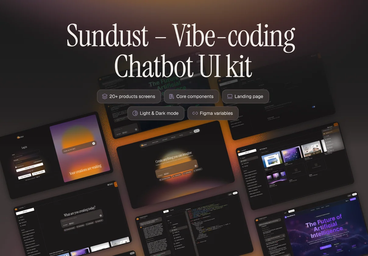 Sundust – Vibecoding AI Chatbot UI Kit