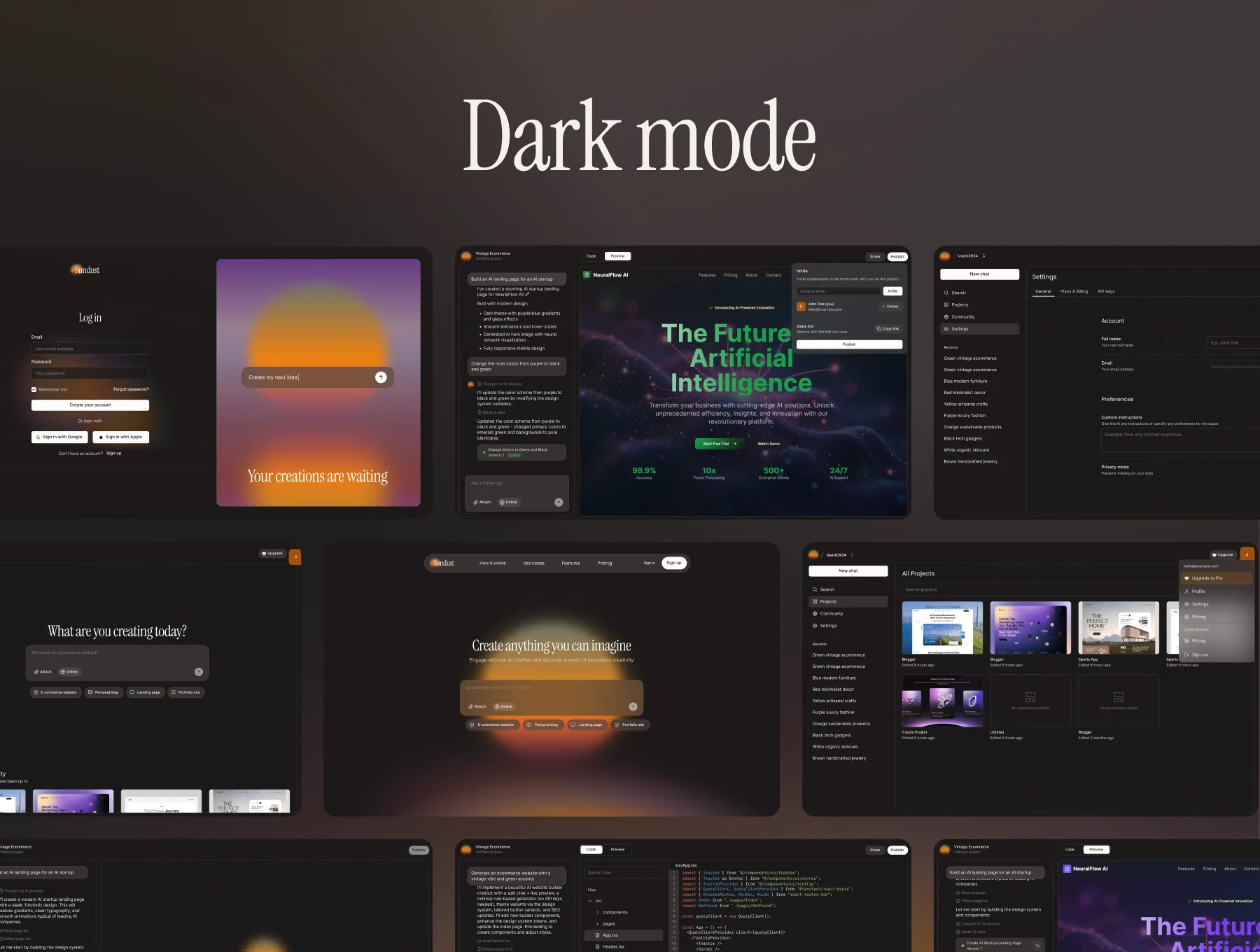 Sundust – Vibecoding AI Chatbot UI Kit 6