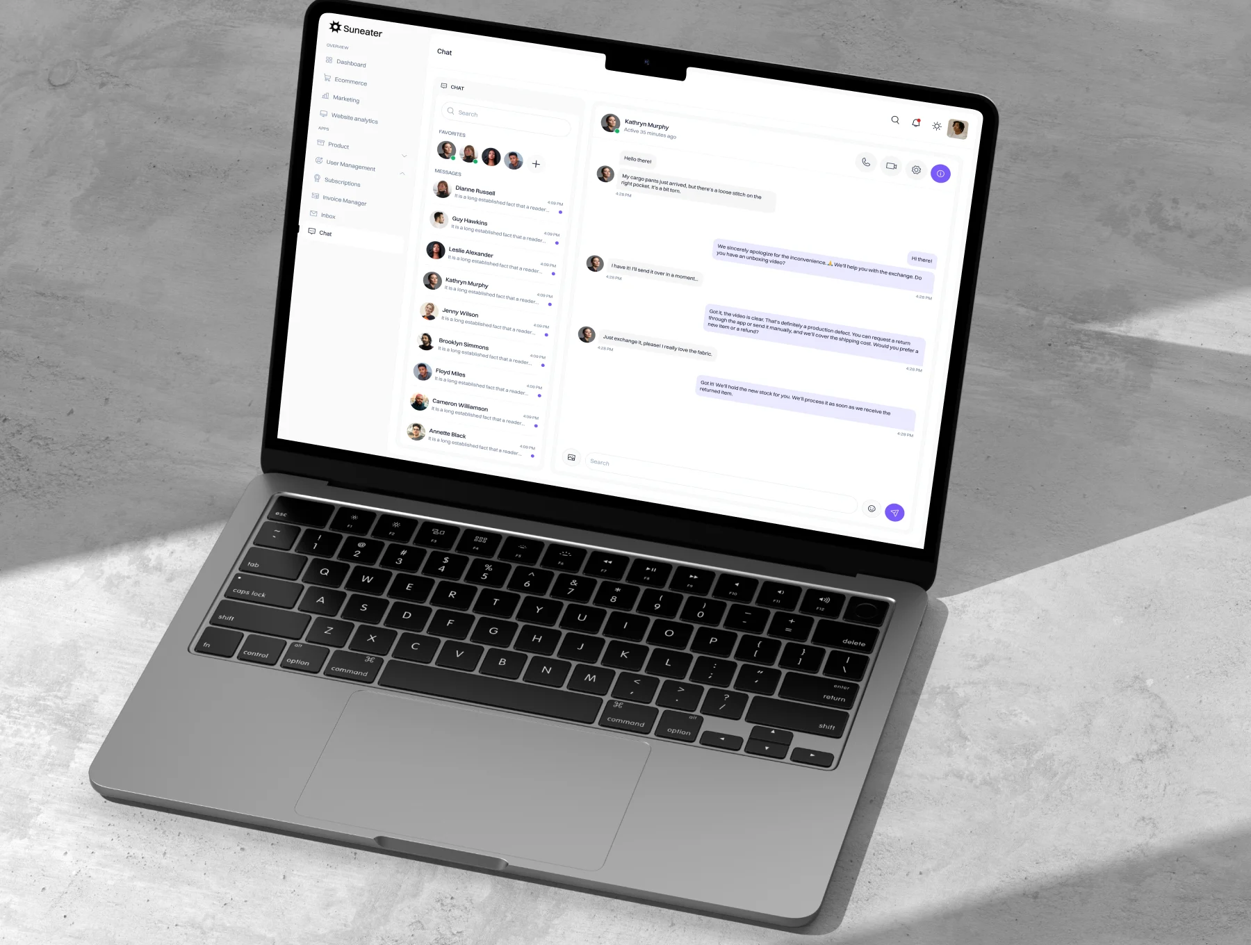 Suneater – SaaS eCommerce Dashboard UI Kit 7