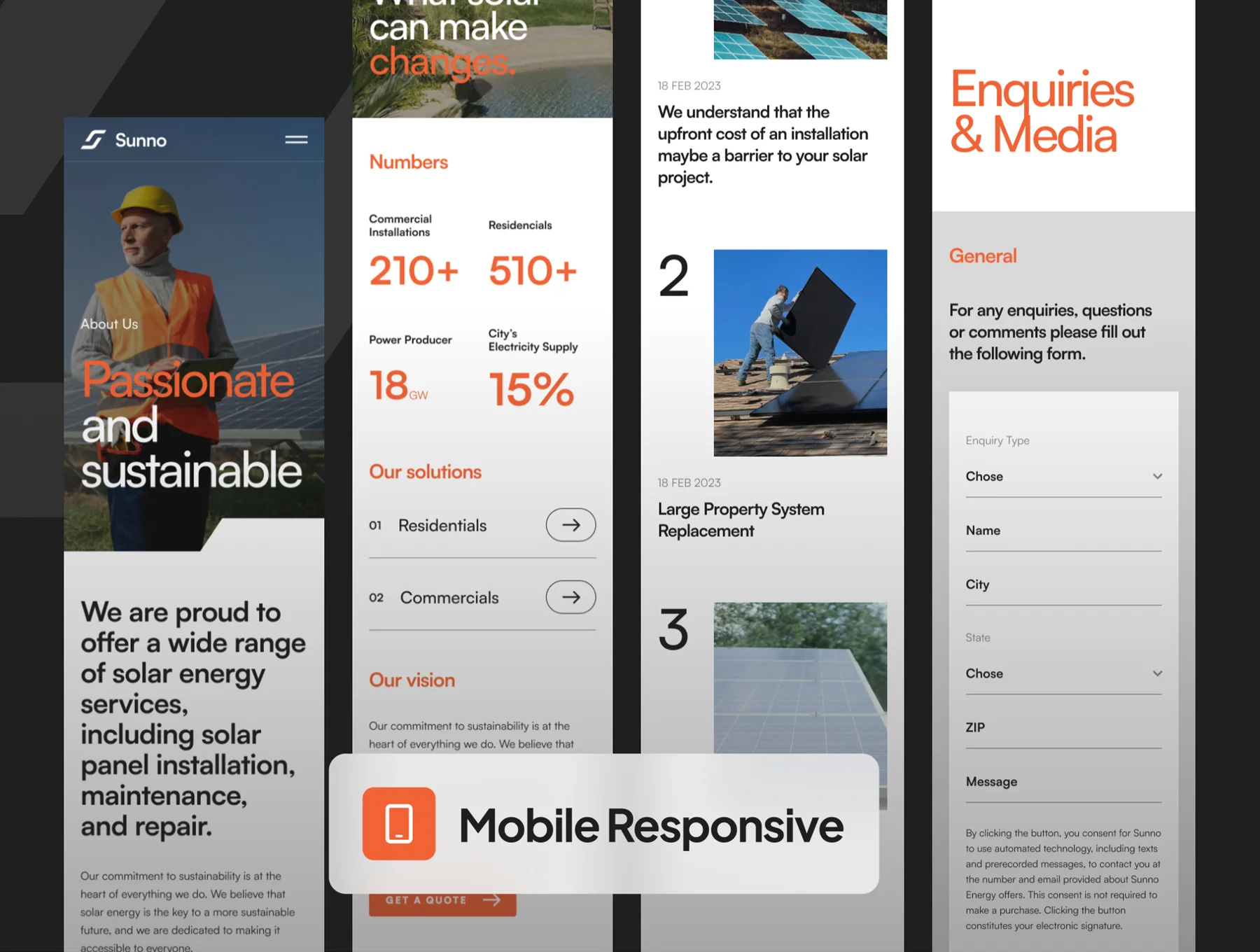 Sunno - Solar Panel Company Website 4