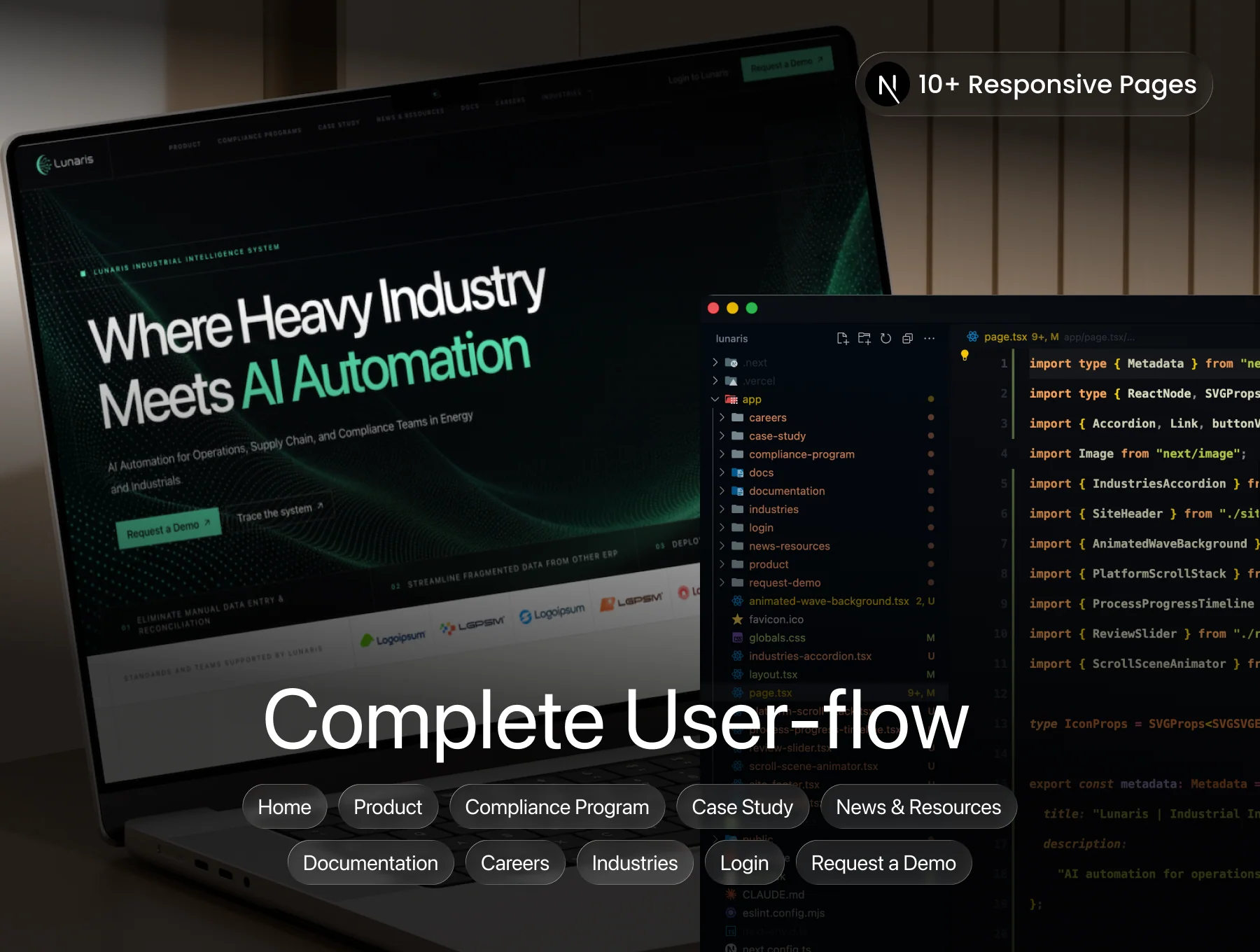 Lunaris - Industrial AI Website Template 3