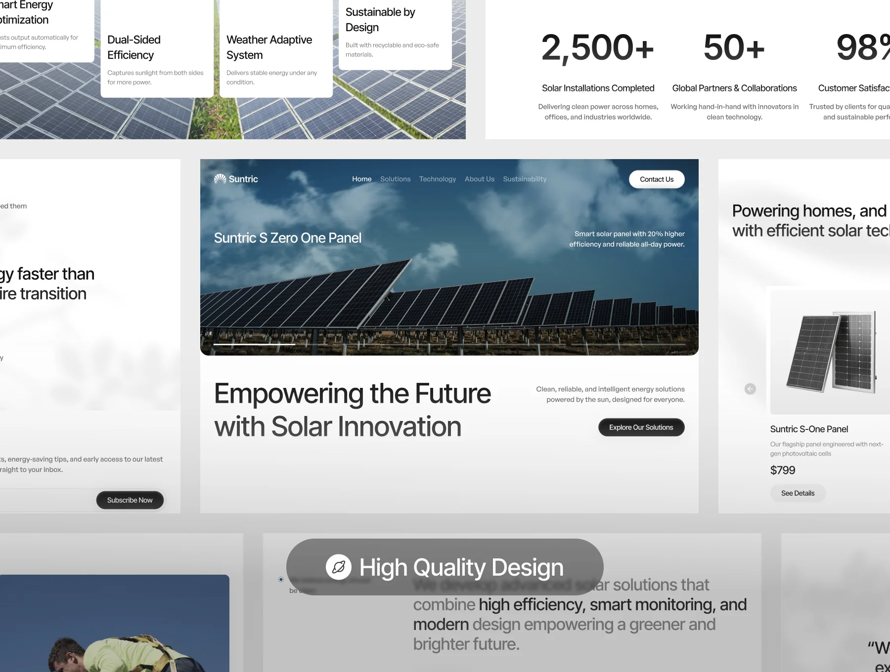 Suntric - Sustainability Product Website UI KIT 2