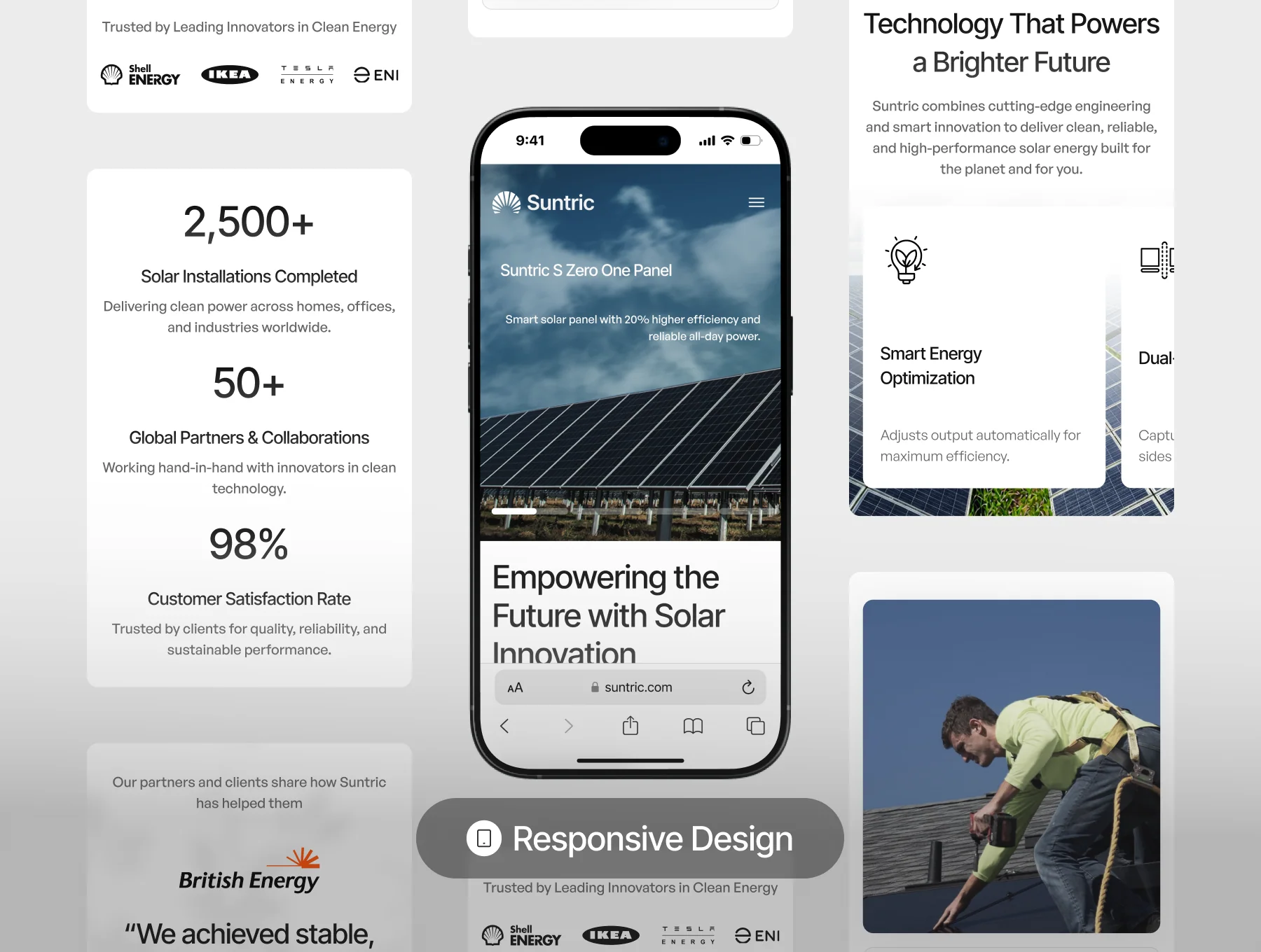 Suntric - Sustainability Product Website UI KIT 3