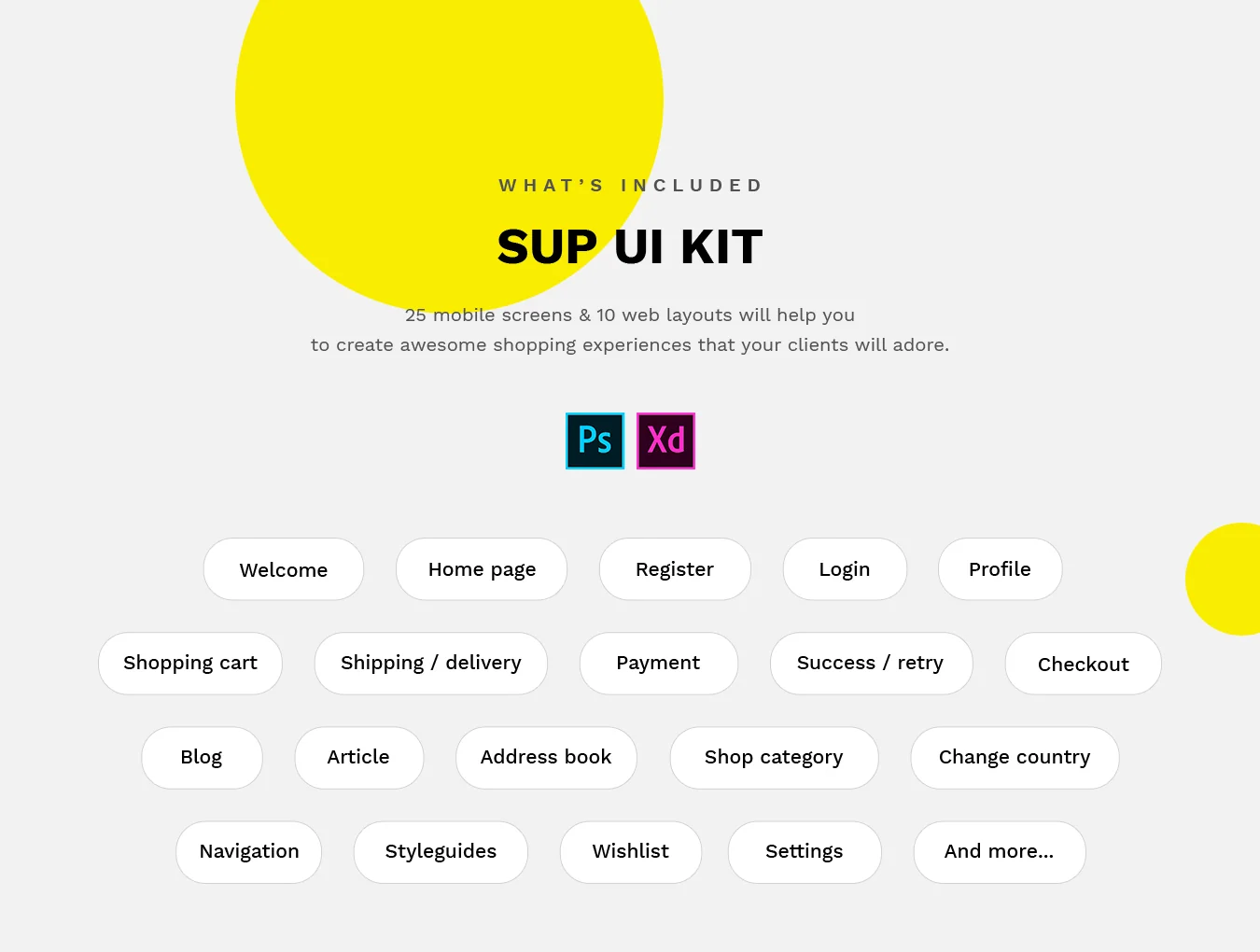 SUP Fashion UI Kit