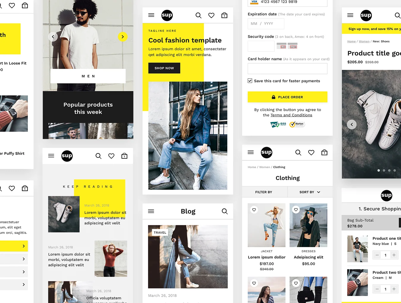 SUP Fashion UI Kit 3