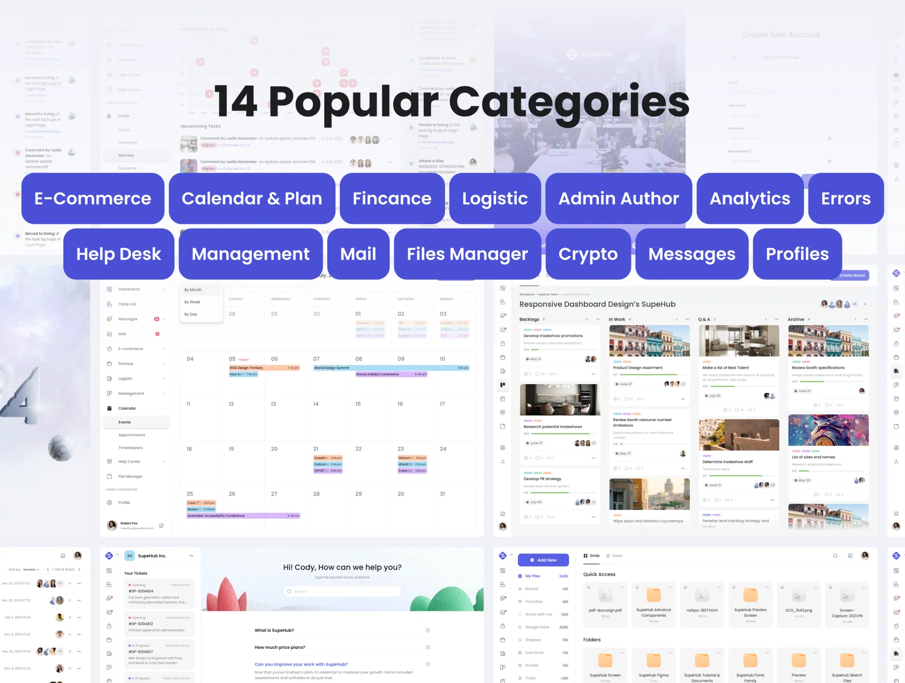 SupeHub - Multipurpose Admin Dashboard & Charts Kit Figma 6