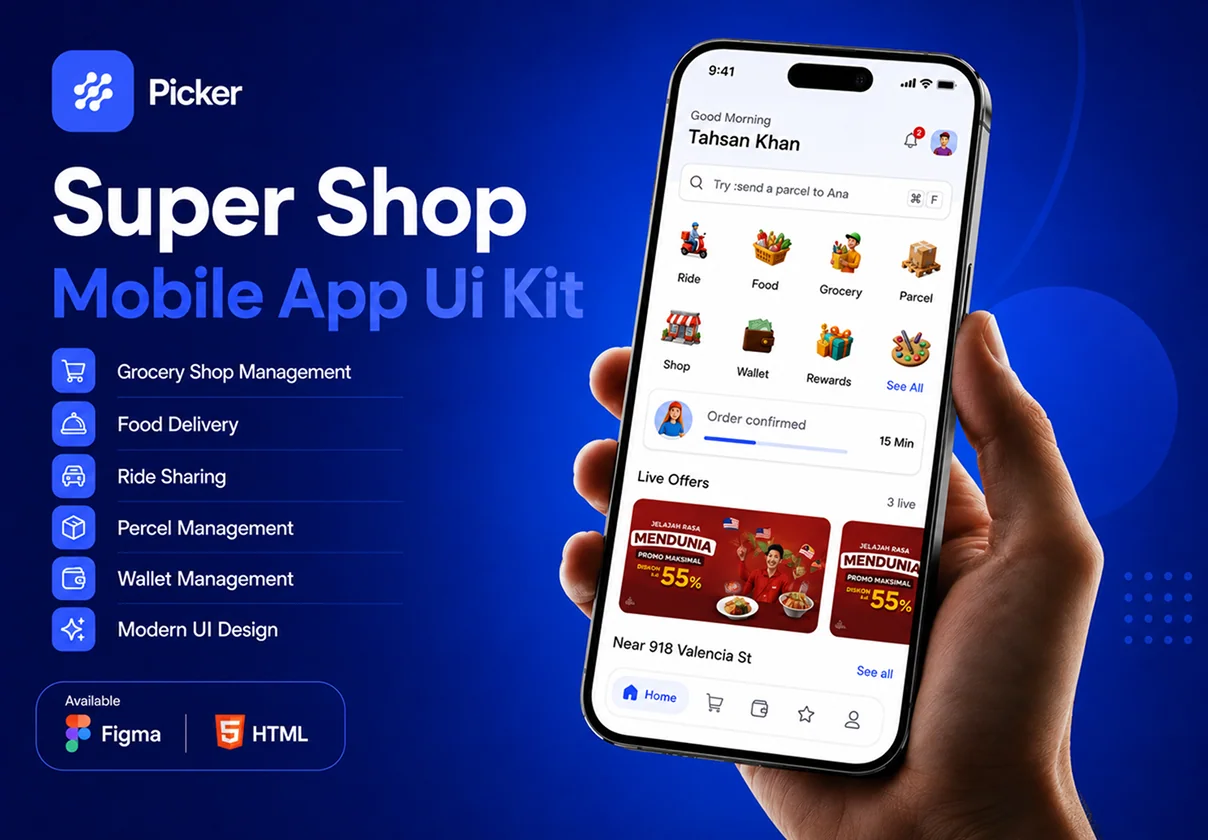 Super Shop Mobile App UI Kit