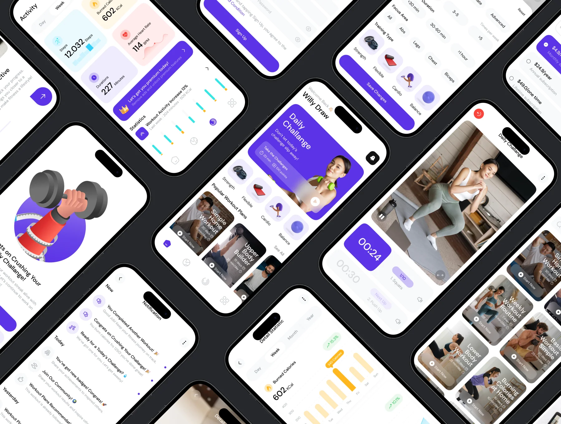 SuperFit - Workout & Fitness Mobile App UI Kit 7