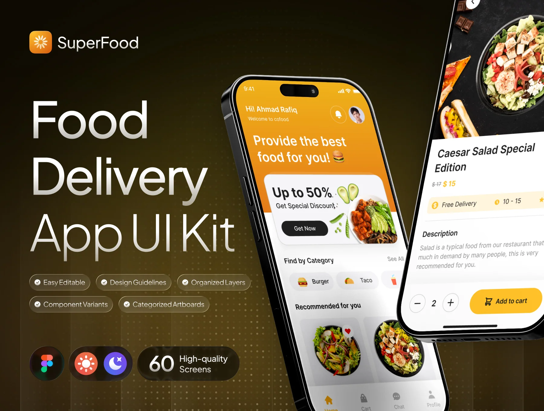 SuperFood - Food Delivery App UI Kit