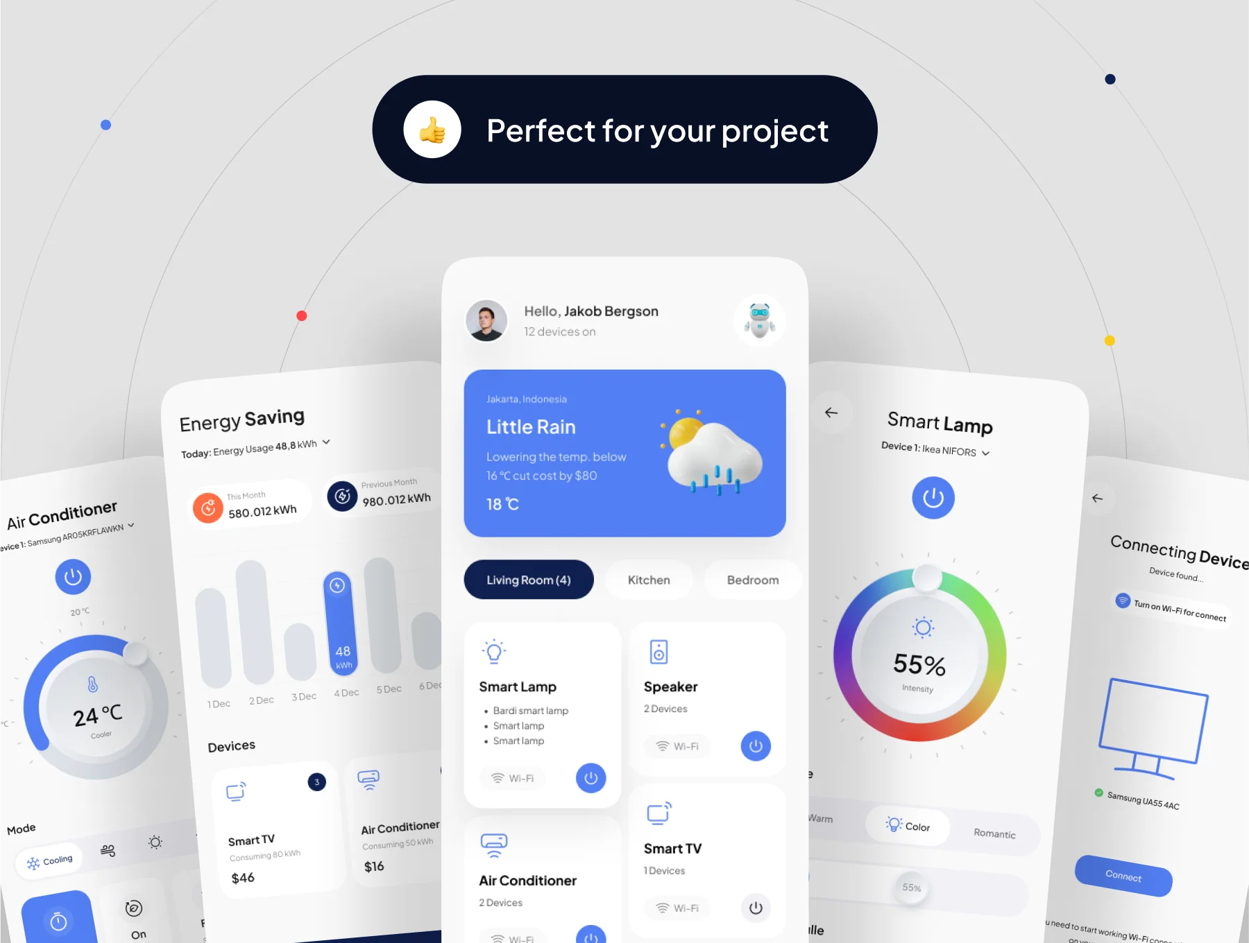 SuperSemart - Smarthome App UI Kit 5
