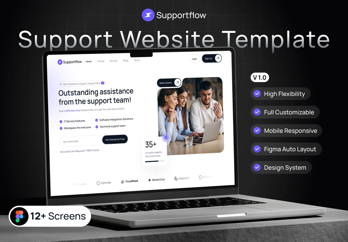 Supportflow - Customer Support Website Template