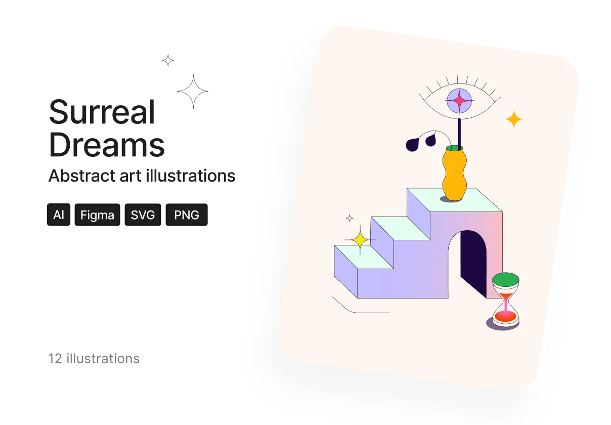 Surreal Dreams illustration set
