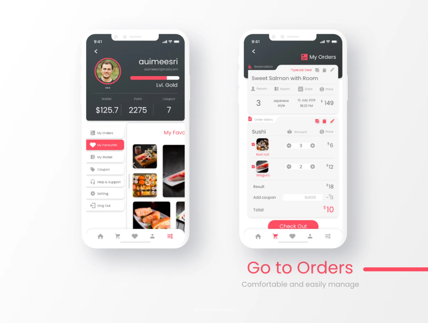 Sushi Restaurant for Mobile App 4