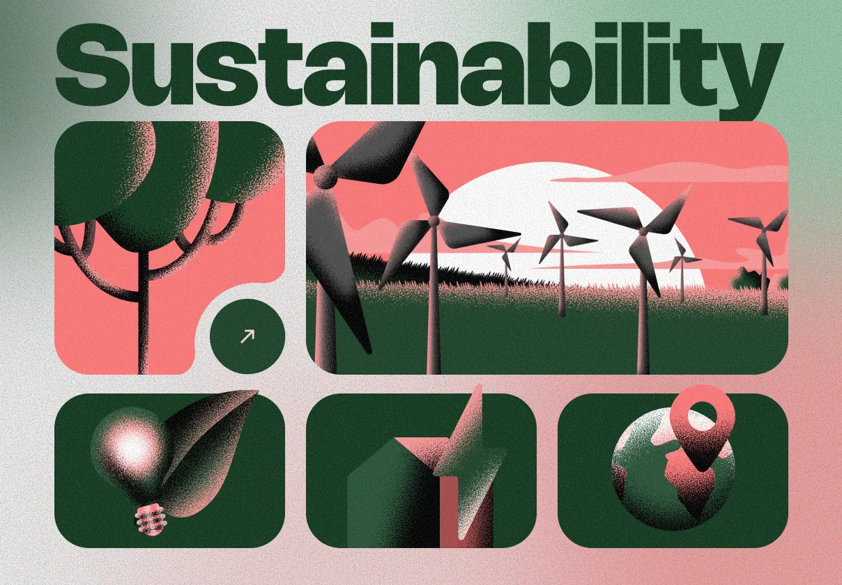 Sustainability Illustration Pack - Figma Minimal Grain Style