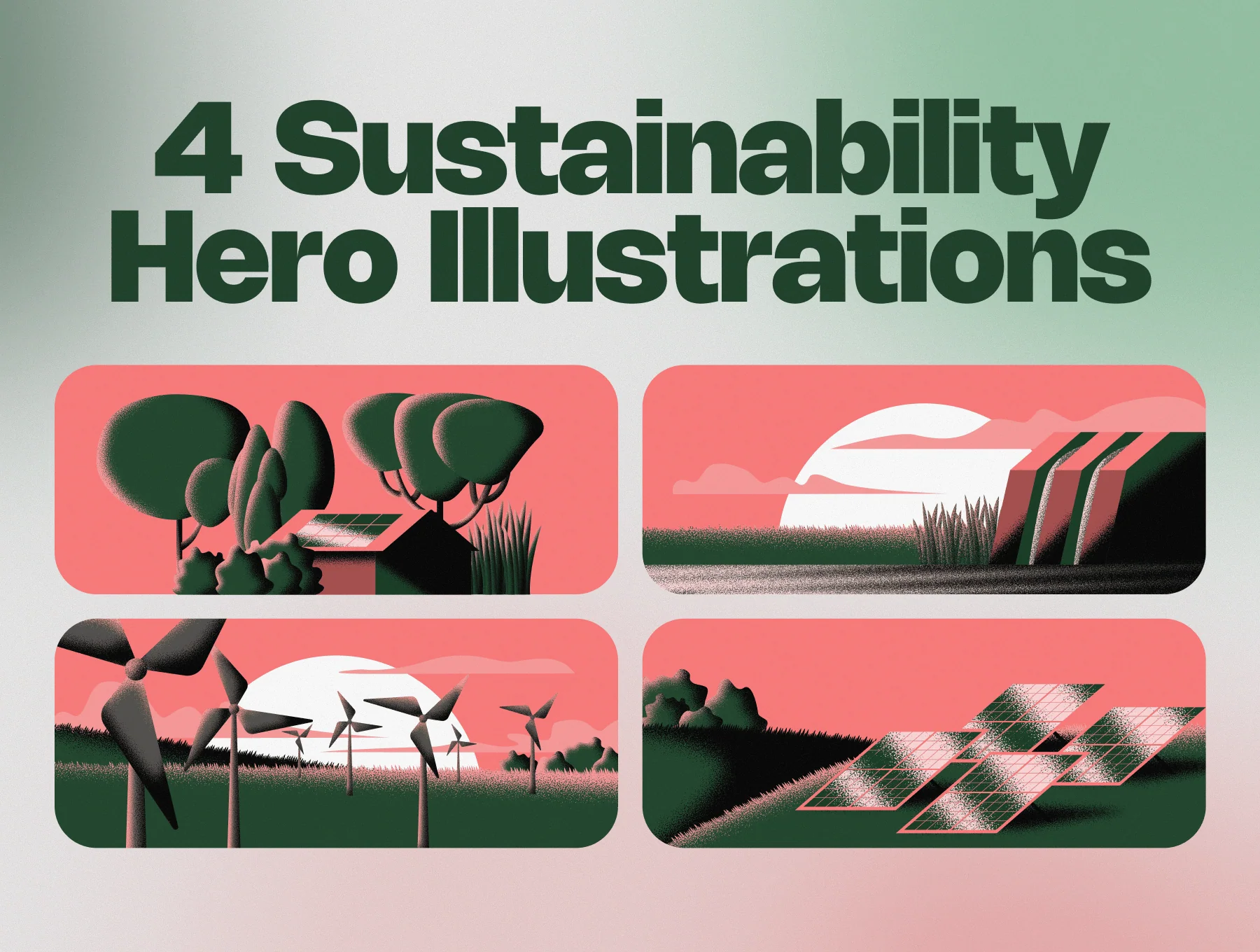 Sustainability Illustration Pack - Figma Minimal Grain Style 3