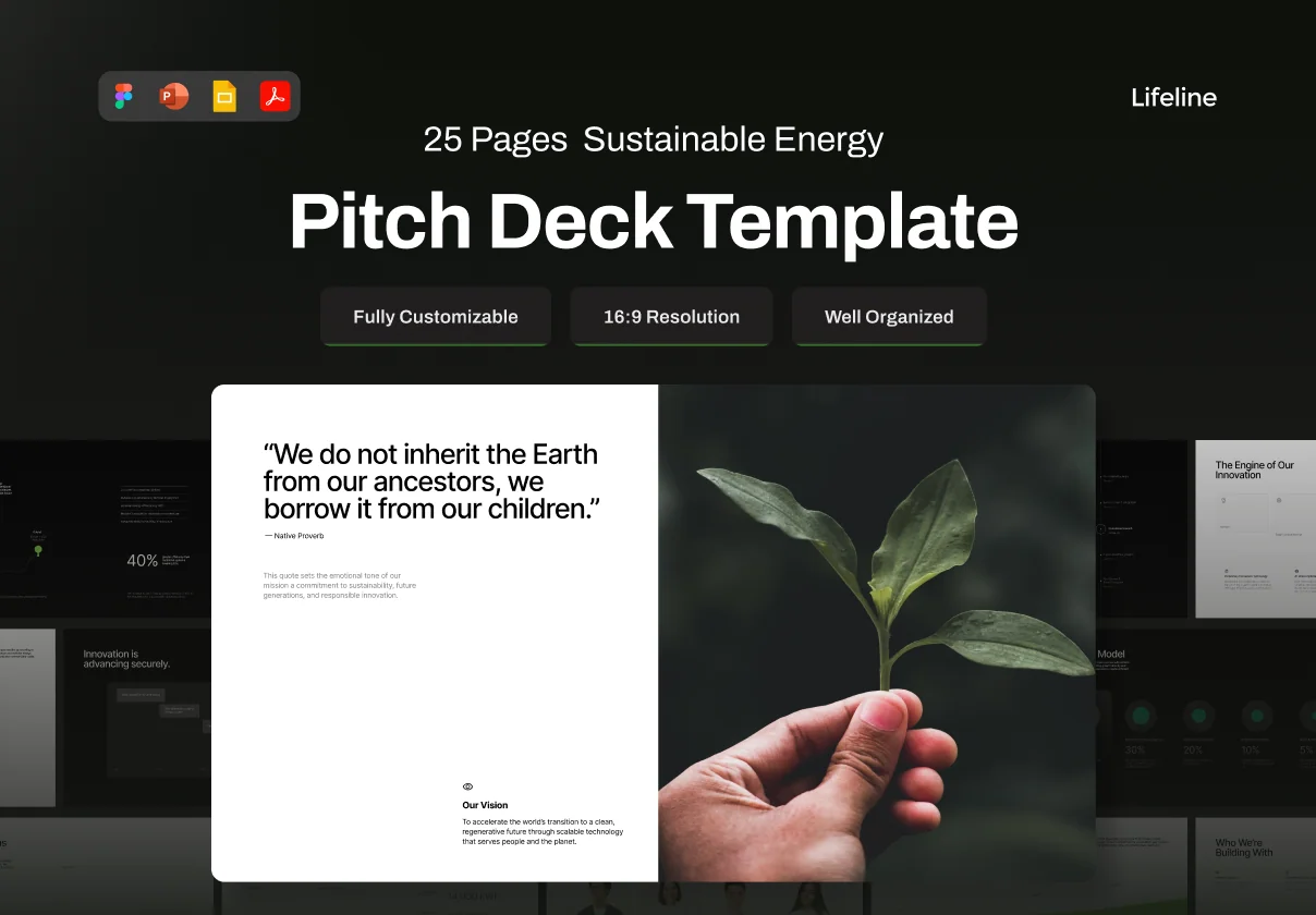Sustainable Energy Pitch Deck - Lifeline