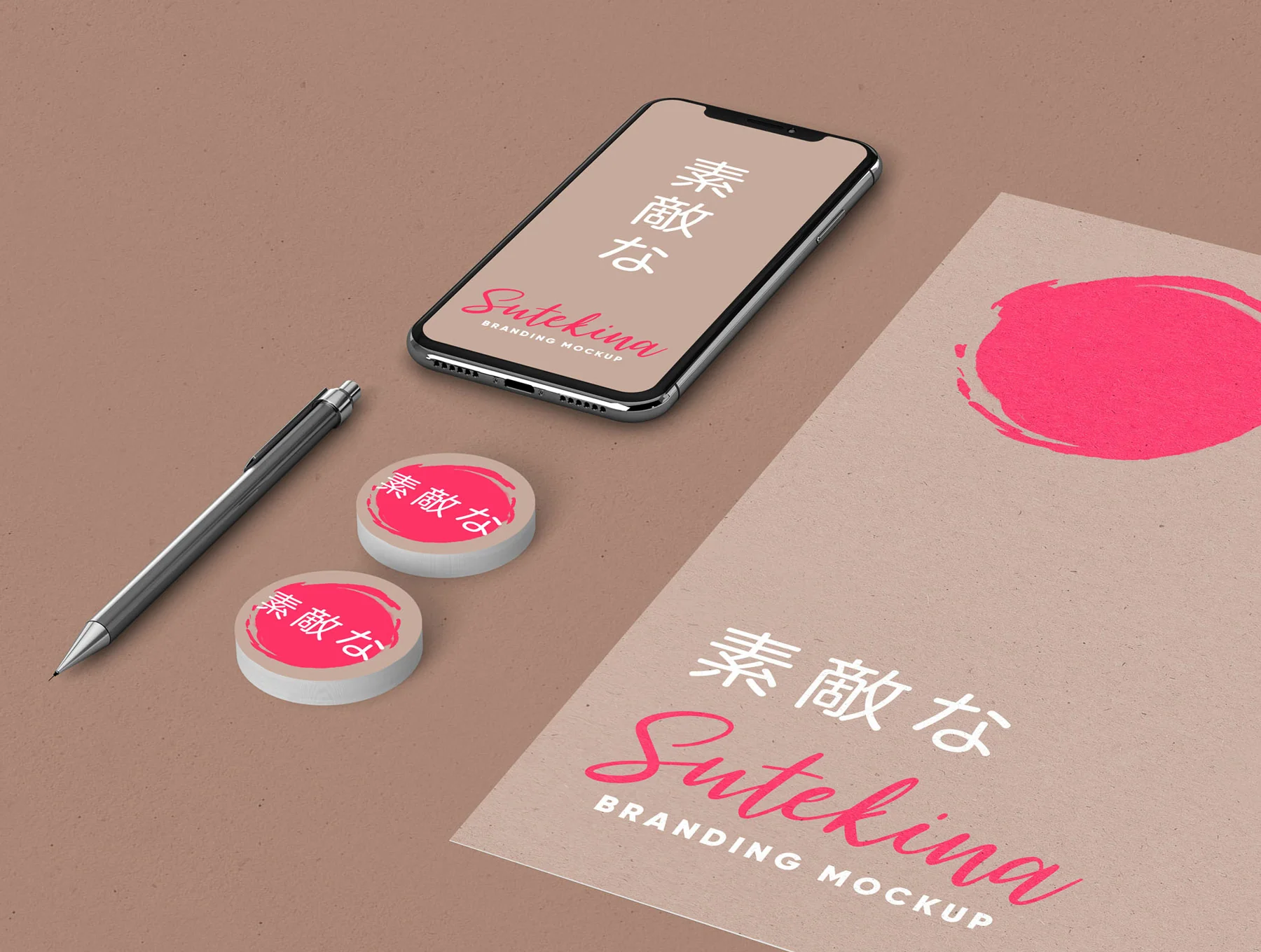 Sutekina Stationery Mockup 5