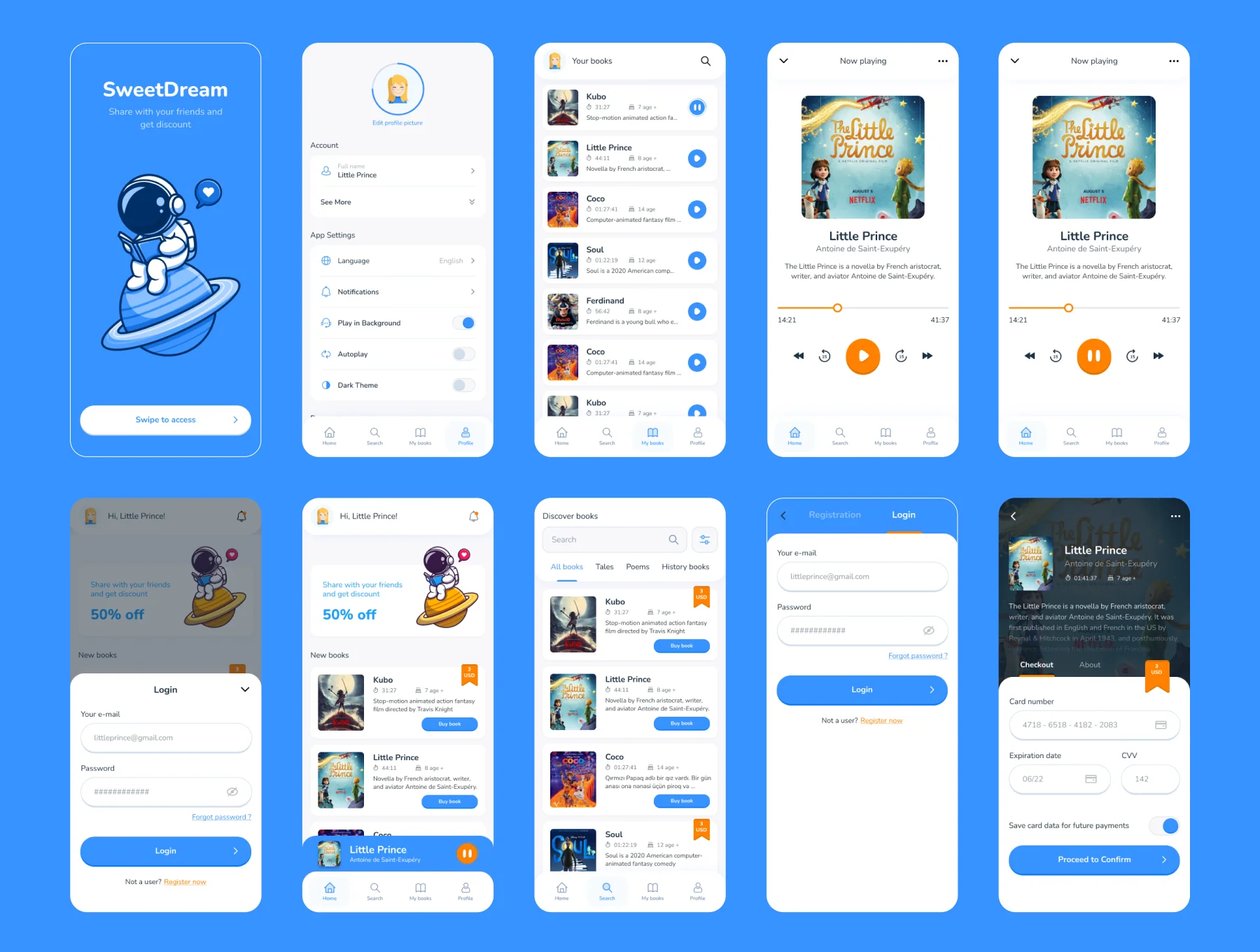 Sweet Dream - Audio Book & ebook App UI Kit 4