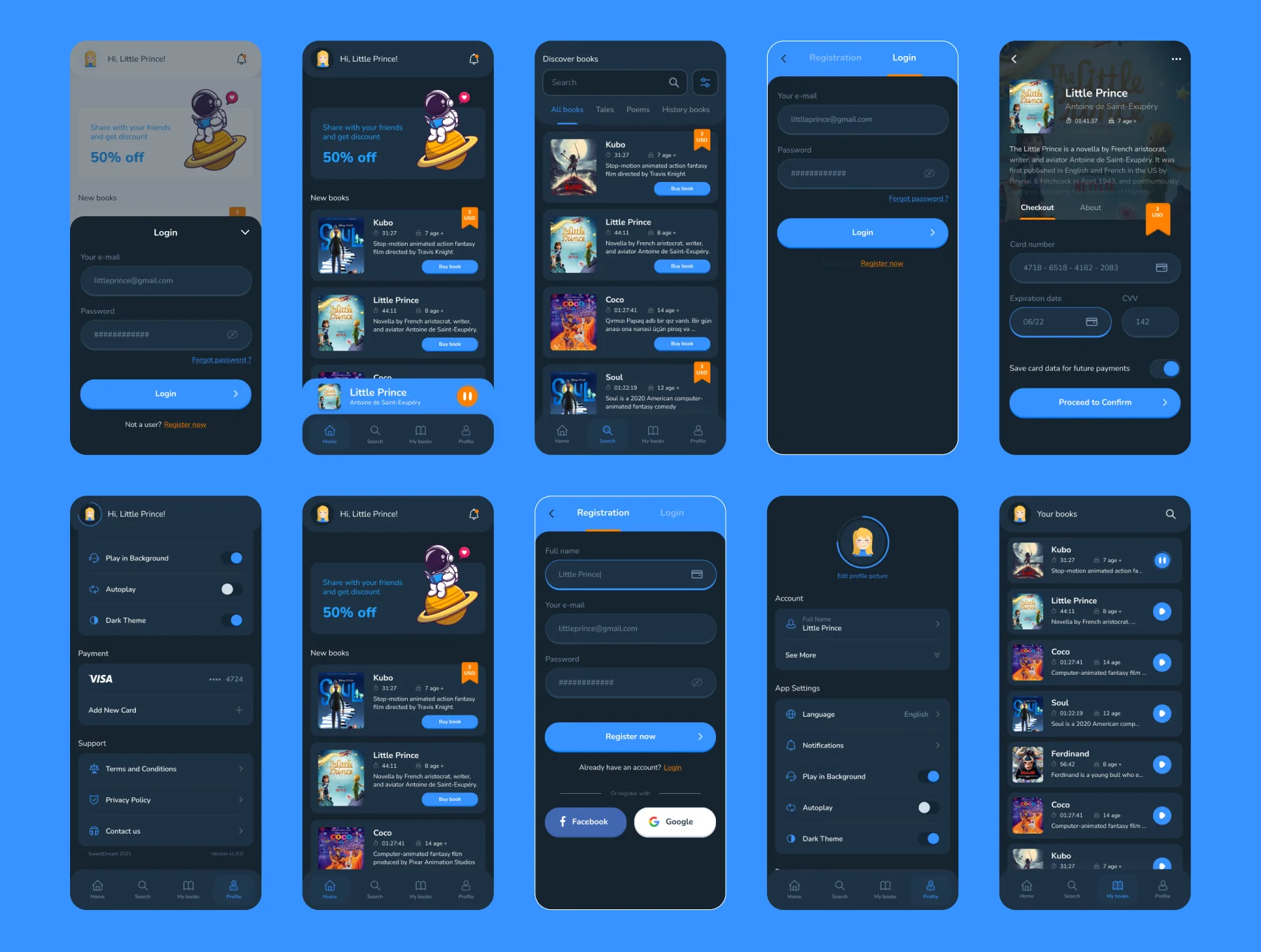 Sweet Dream - Audio Book & ebook App UI Kit 7