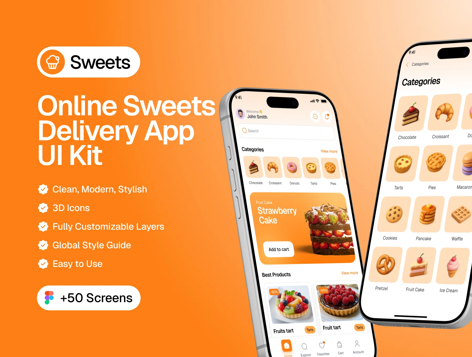 Sweets - Online Sweets Delivery App UI Kit