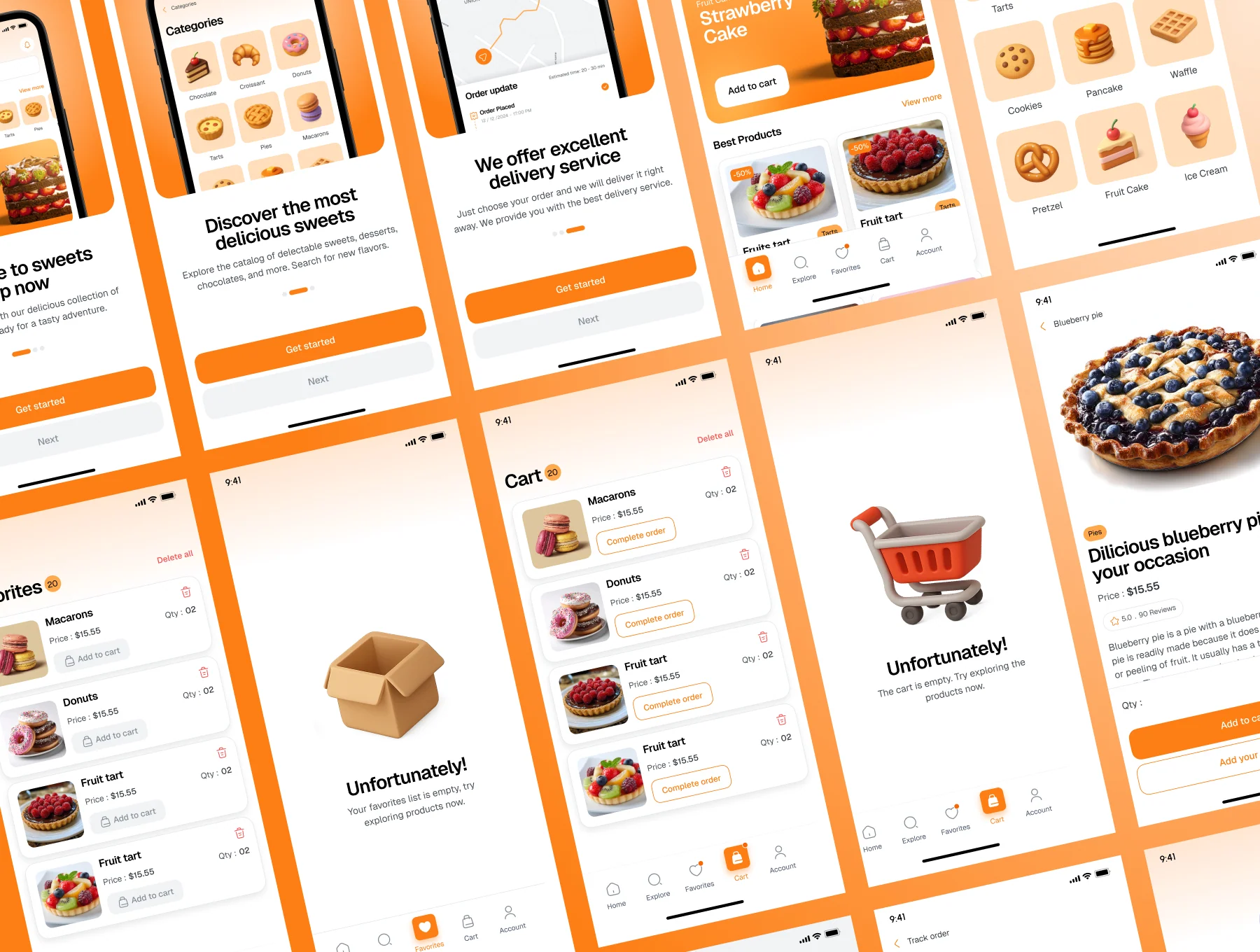 Sweets - Online Sweets Delivery App UI Kit 2