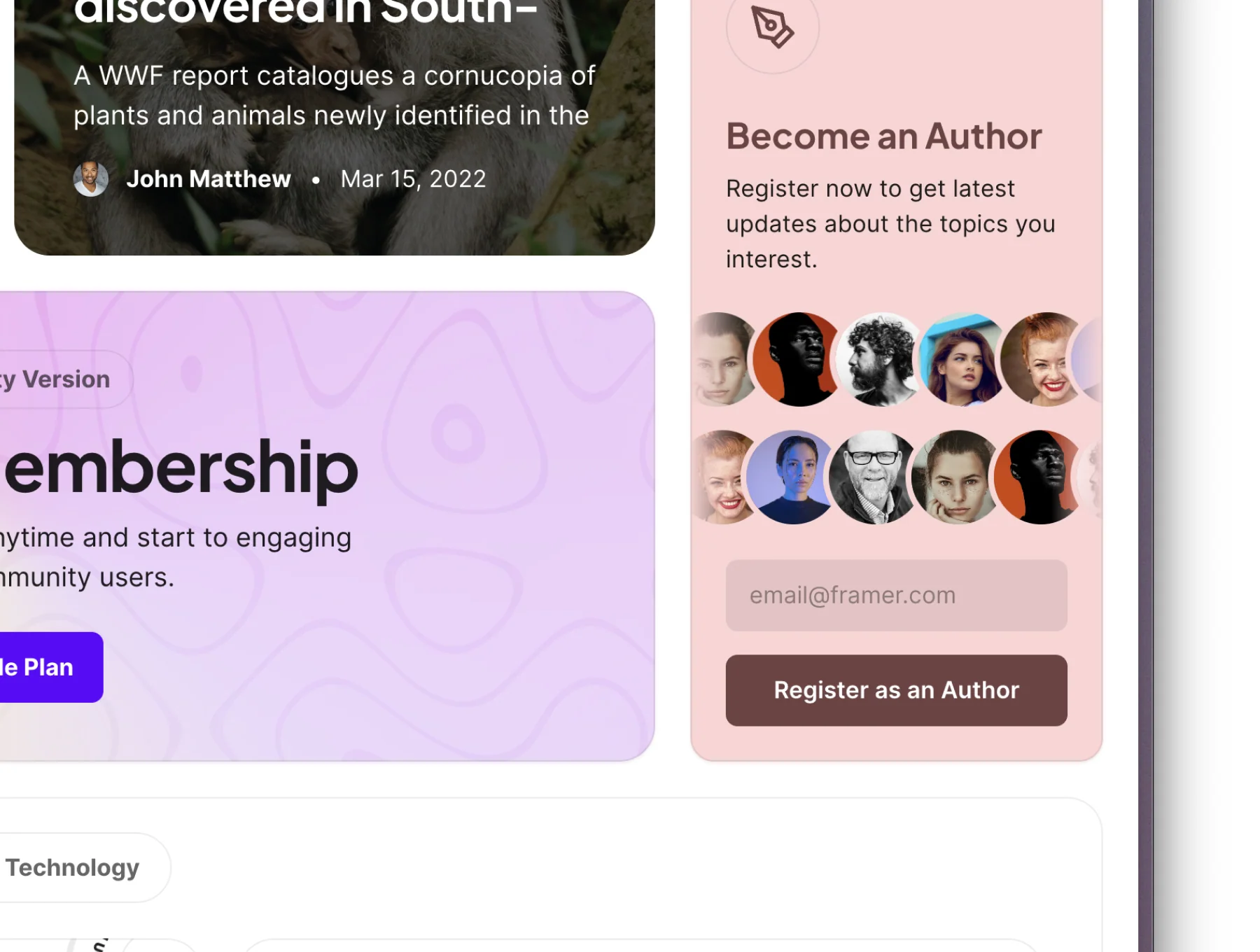 Swen (v1.1) — News, Articles, Blog Framer Template 4
