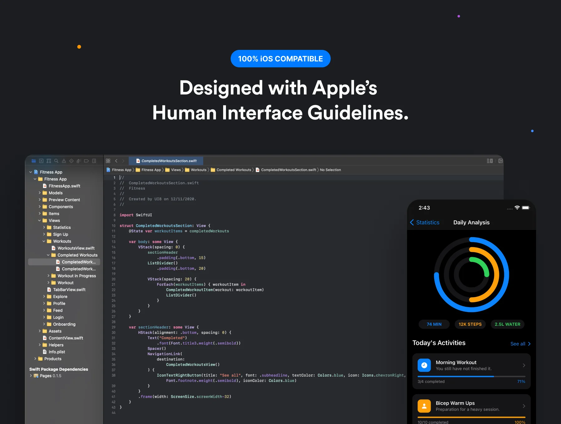 Swift Fitness: iOS 14 App Kit 4