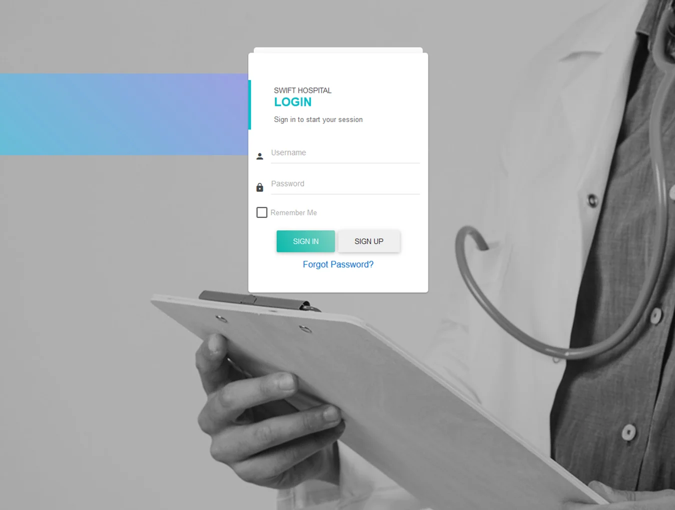 Swift Hospital HTML Admin Template 2