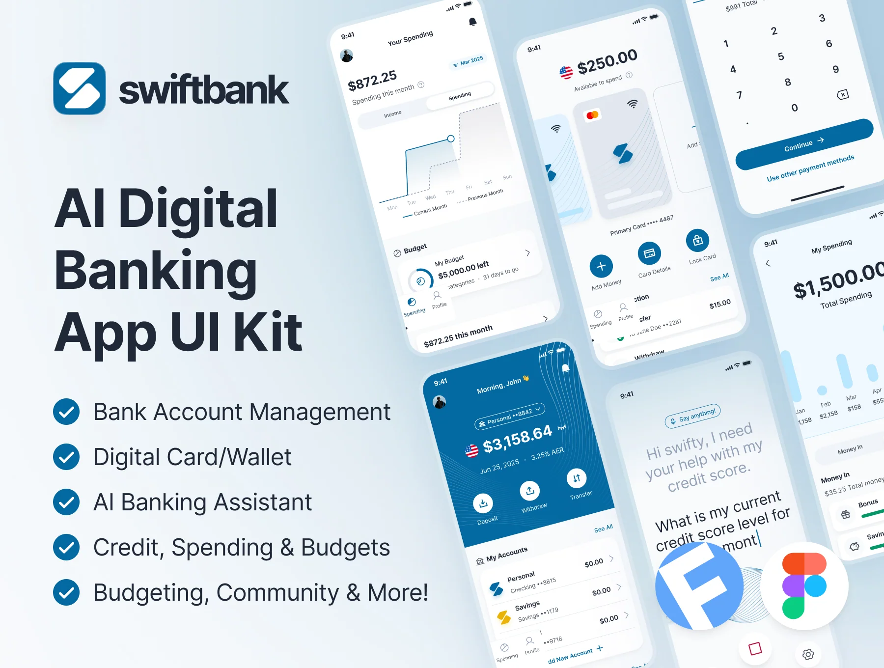 swiftbank: AI Digital Banking & Payments App UI Kit