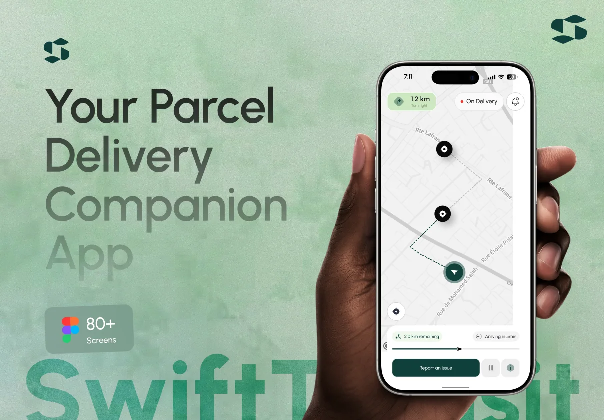 SwiftTransit -  Parcel Delivery & Courier Mobile App UI Kit